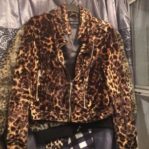 Silk leopard blazer type